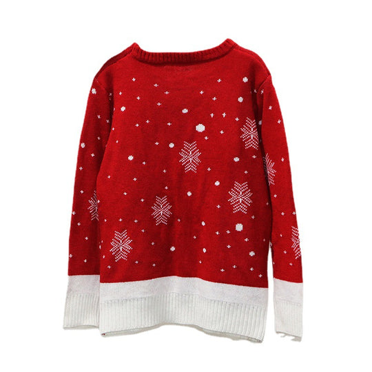 Damen Weihnachtspullover mit fröhlichem Rentier-Design und weichem Material EB