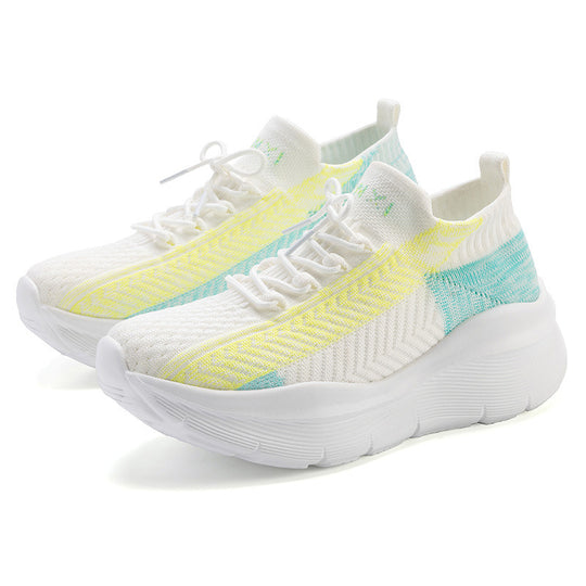 Damen bequeme und atmungsaktive Freizeitsneaker mit dämpfender Sohle EB