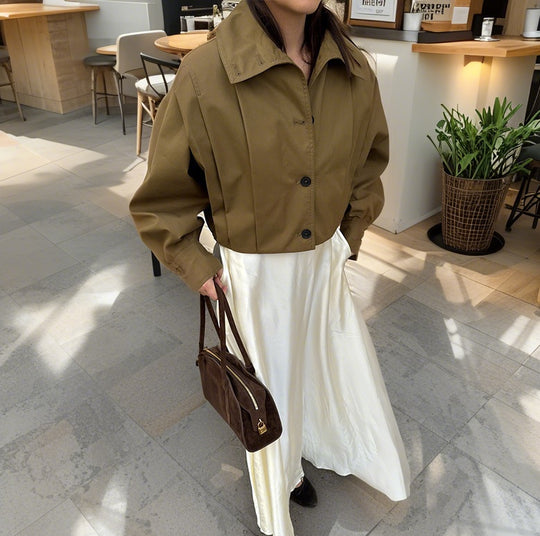 Damen Modische Kurzjacke mit ausgefallenem Schnitt EB