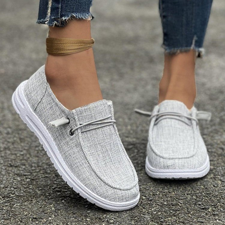 Damen Slip-On Sneakers mit elastischem Riemen EB