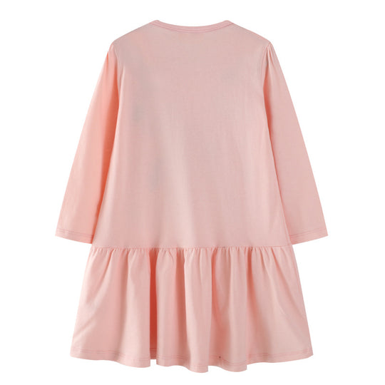 Mädchen Sweatkleid mit buntem Einhorn-Design und Glitzerapplikationen EB