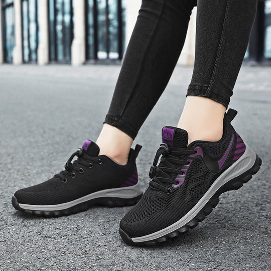 Damen atmungsaktive Laufschuhe mit elastischem Schnellschnürsystem EB