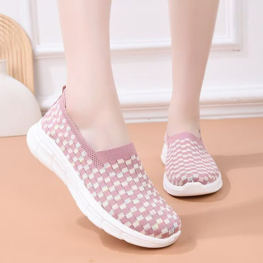 Damen Slip-On Sneakers mit flexiblem Strickdesign EB