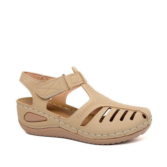 Damen Komfortable Keil-Sandalen mit atmungsaktiven Riemen EB