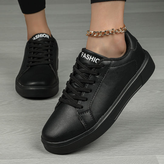 Damen nan minimalistische Sneaker im veganen Lederlook mit gepolsterter Komfortsohle EB