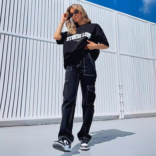 Damen Cargo-Hose mit Baumwollmix und praktischen Taschen EB