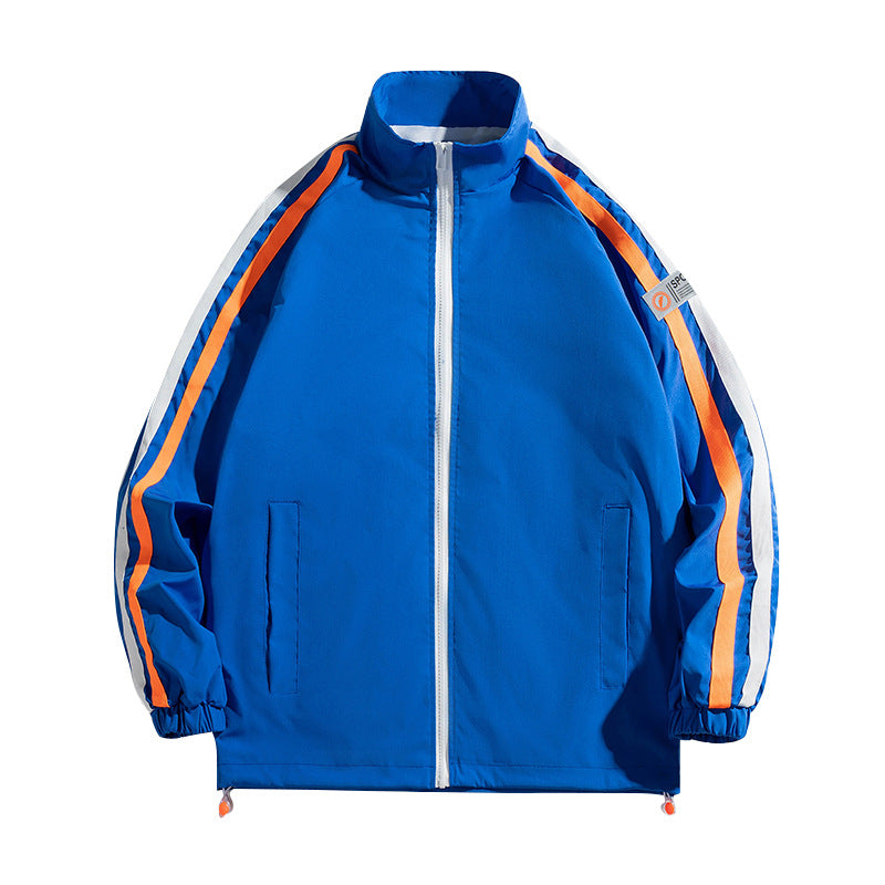 Damen Sportliche Windjacke mit stylischen Kontraststreifen EB