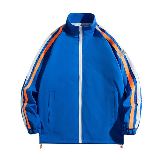 Damen Sportliche Windjacke mit stylischen Kontraststreifen EB