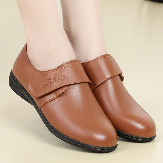 Damen Komfortable Schnürschuhe mit verstellbarem Klettverschluss und flexibel gepolstertem Fußbett EB