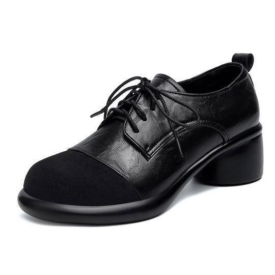 Damen Elegante Schnürschuhe mit modischem Blockabsatz EB