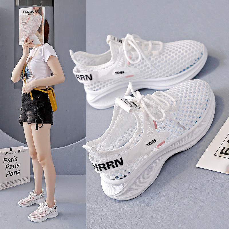 Damen Sneakers mit atmungsaktiver Netzstruktur und dämpfender Sohle EB