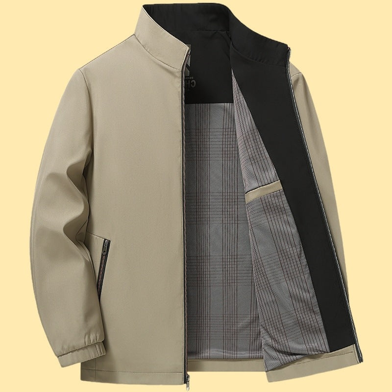 Herren elegante Freizeitjacke mit Stehkragen EB
