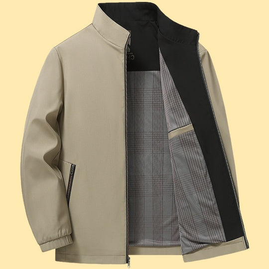 Herren elegante Freizeitjacke mit Stehkragen EB