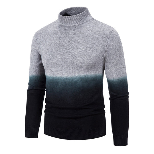 Herren rollkragen Pullover mit Farbverlauf EB