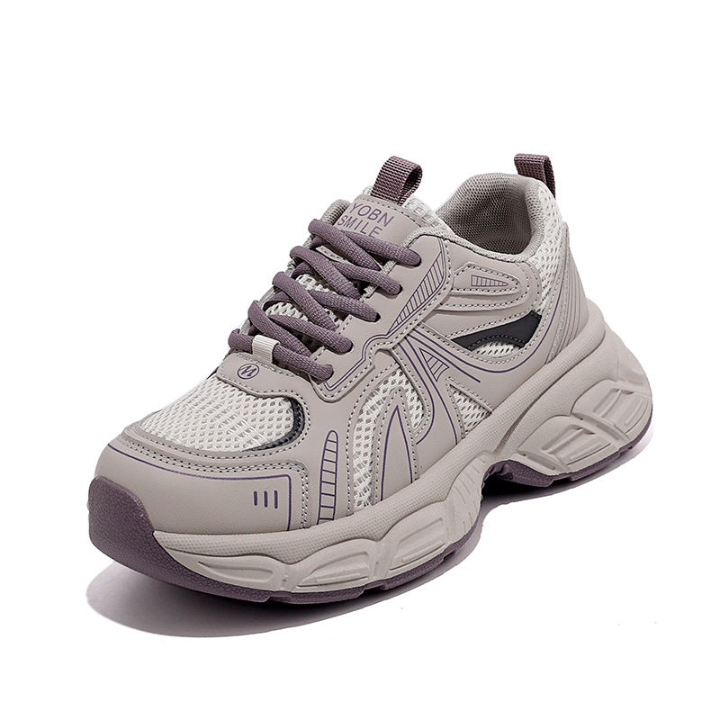 Damen Sportliche Sneakers mit atmungsaktiven Mesh-Einsätzen und stoßdämpfender Sohle EB