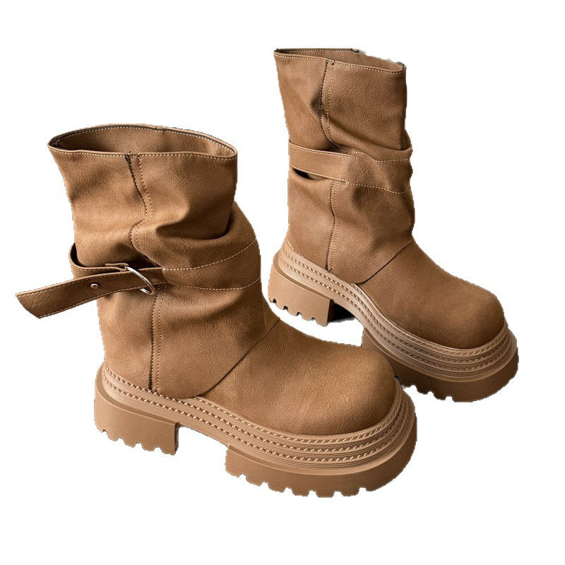 Damen modische Stiefel mit bequemem Innenfutter und trendigem Design EB