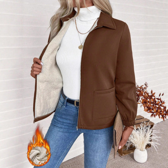 Damen Freizeitjacke mit Frontreißverschluss und praktischen Taschen EB