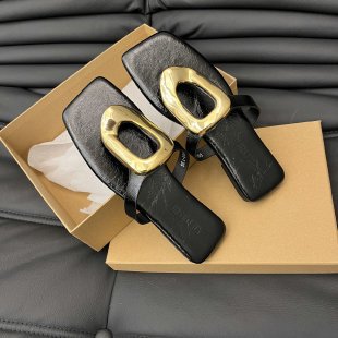 Damen Plateau-Pantoletten mit dekorativem metallischen Schnallen-Design und rutschfester Sohle EB