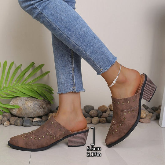 Damen Mokassins mit modischem Nieten-Design EB