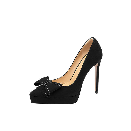 Damen High Heel Pumps mit eleganter Schleifenapplikation EB