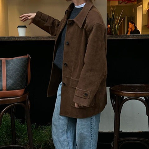 Damen Kunstlederjacke im modernen Design mit strukturiertem Schnitt und praktischen Taschen EB