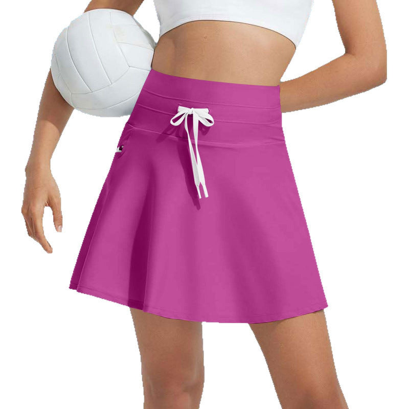 Damen Sportliche Badeskirt mit verstellbarem Taillenbund EB