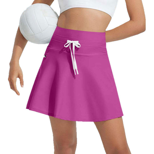 Damen Sportliche Badeskirt mit verstellbarem Taillenbund EB