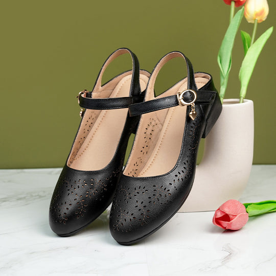 Damen Ballerinas mit modischem Lochdesign und bequemer Sohle EB