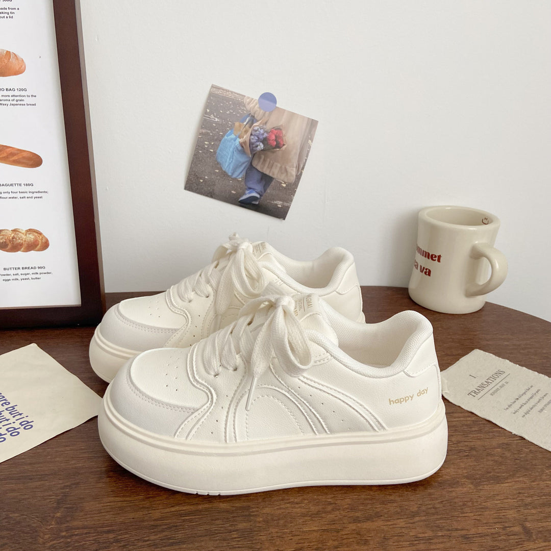 Damen Elegante Plateau-Sneaker mit strukturiertem Obermaterial EB