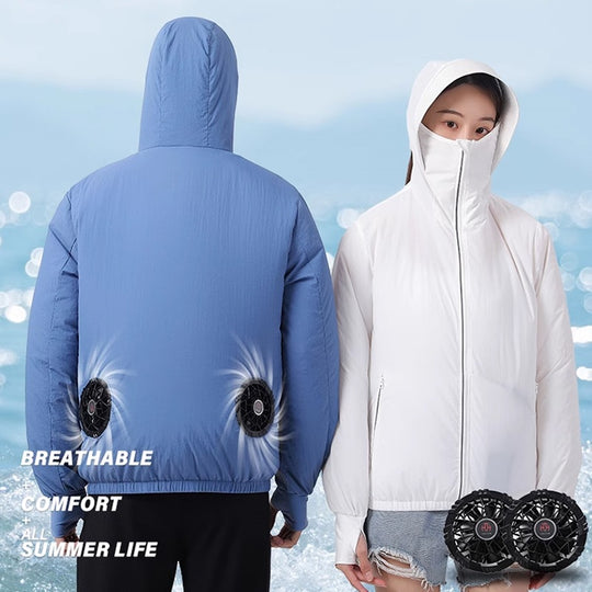 Unisex nan leichte atmungsaktive Kapuzenjacke mit winddichter Thermofütterung R&B