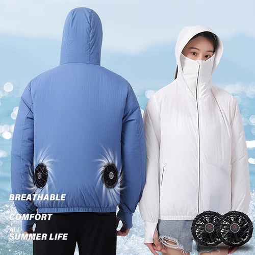 Unisex nan leichte atmungsaktive Kapuzenjacke mit winddichter Thermofütterung R&B