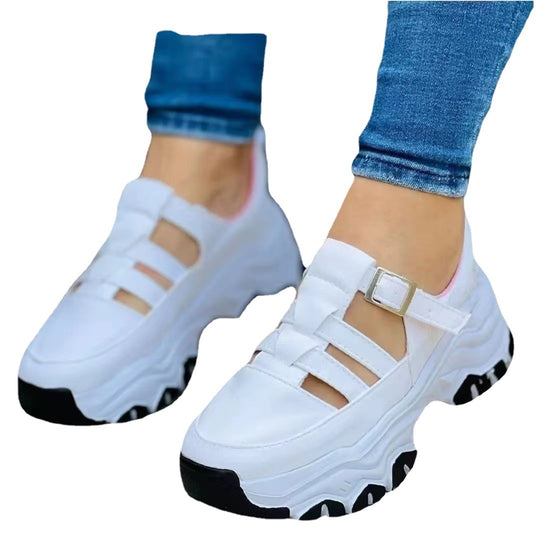 Damen Chunky Sneakers mit verstellbarem Riemen und atmungsaktiver Sohle EB