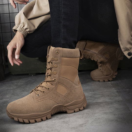 Herren Feste Tactical Boots mit seitlichem Reißverschluss und griffiger Sohle EB