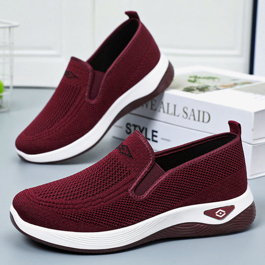 Damen Slip-On Freizeitschuhe mit atmungsaktivem Obermaterial EB