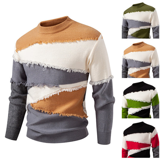 Herren modischer Pullover mit einzigartigem Fransen-Design EB