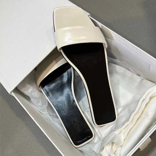 Damen Elegante und moderne Slides mit breitem Riemen EB