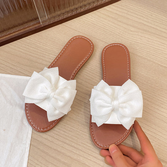 Damen Slip-On Sandalen mit Schleifen-Design EB