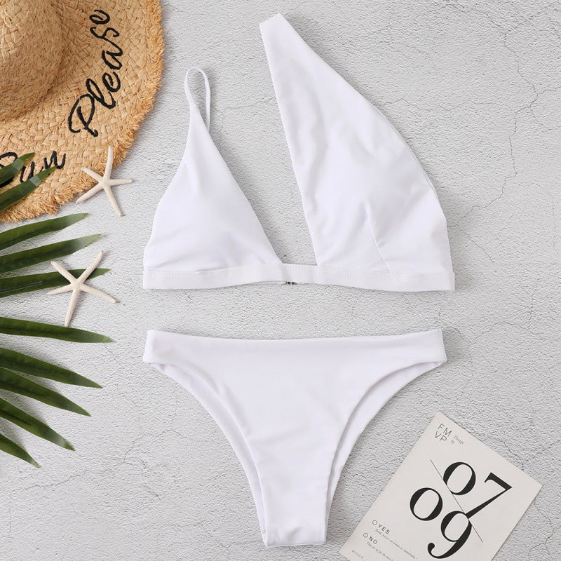 Damen Cut-Out Bikini mit asymmetrischem Oberteil und verstellbaren Trägern EB