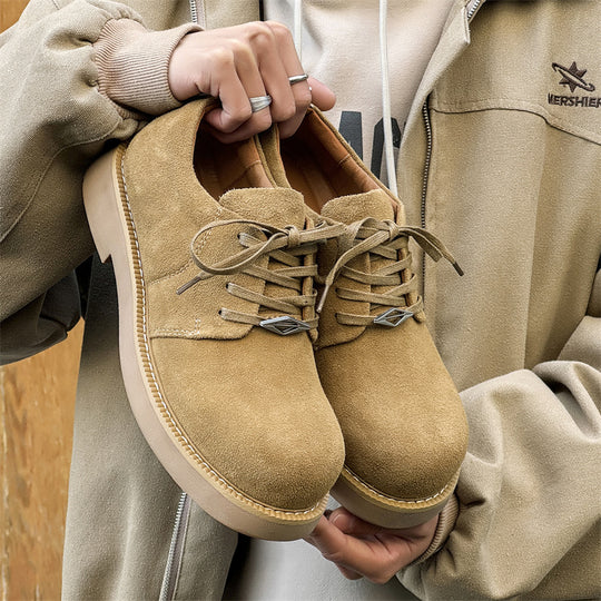 Damen Bequeme und modische Schnürschuhe aus Soft-Veloursleder EB