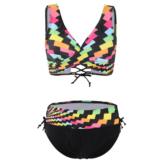 Damen Sportlicher Bikinis mit modischem Wickeldesign EB