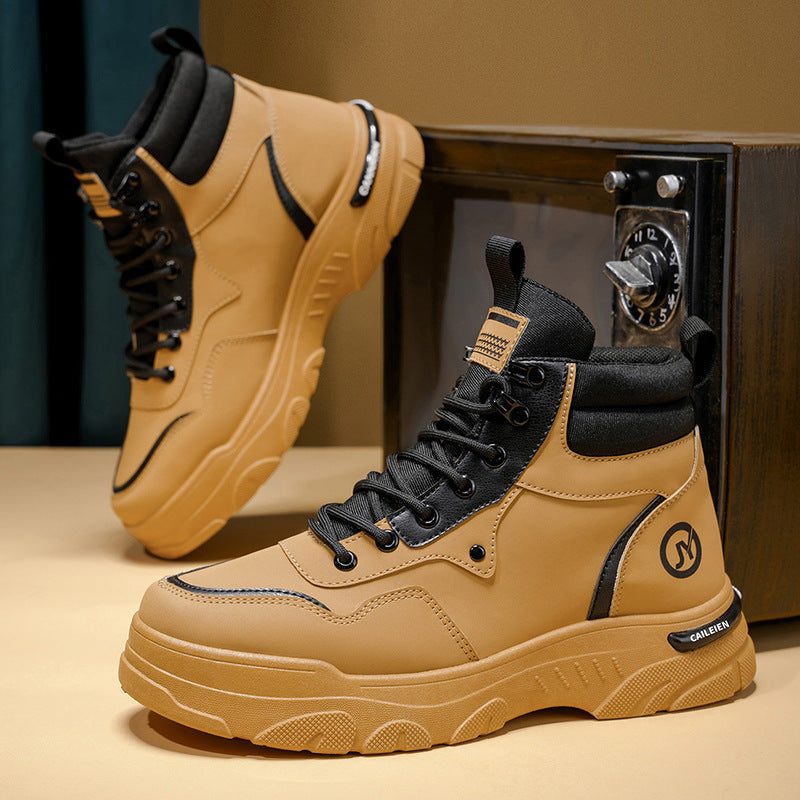 Herren Sneaker Boots mit hohem Schaft und rutschfester Sohle EB