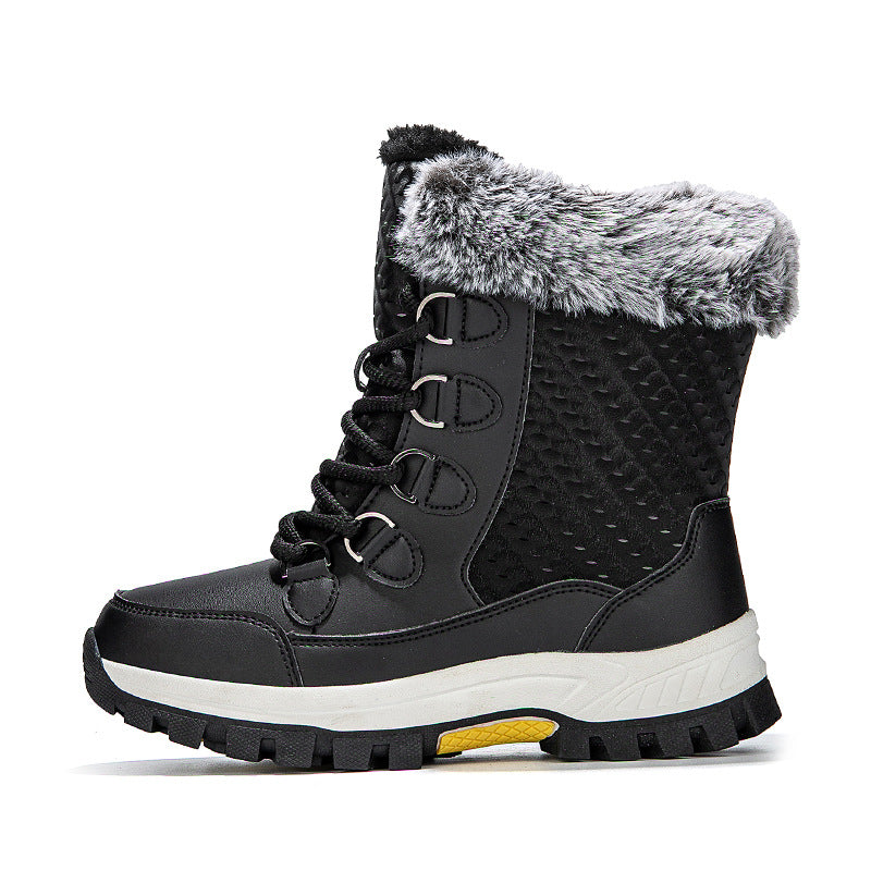 Damen isolierte Winterstiefel mit rutschfester Sohle und weichem Innenfutter EB