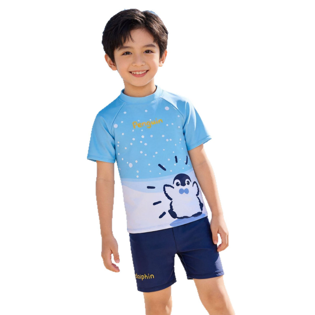 Jungen UV-Schutz Schwimmanzug mit kurzen Ärmeln EB