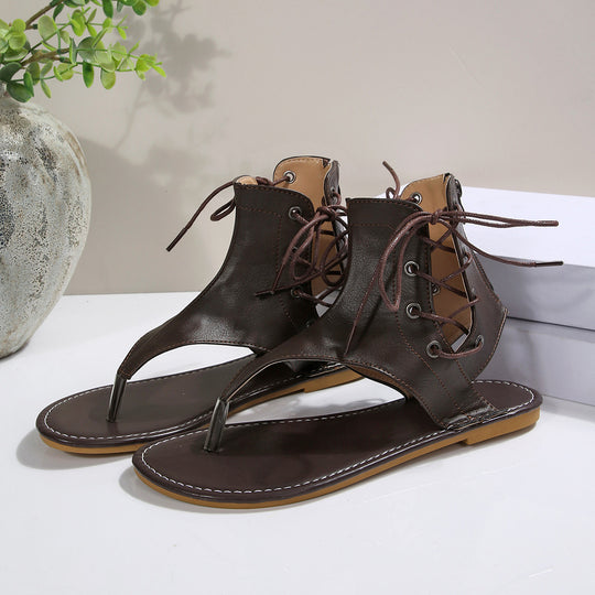 Damen Schnürsandalen mit elegantem Riemendesign und Komfortfußbett EB