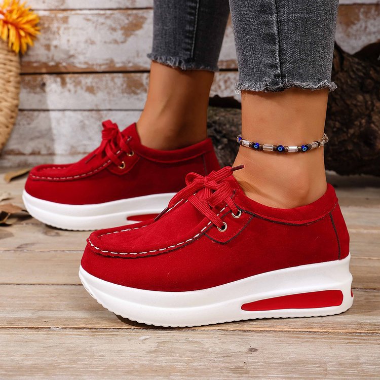 Damen Keil-Sneaker im Mokassin-Stil mit dämpfender Luftkissen-Plateausohle EB