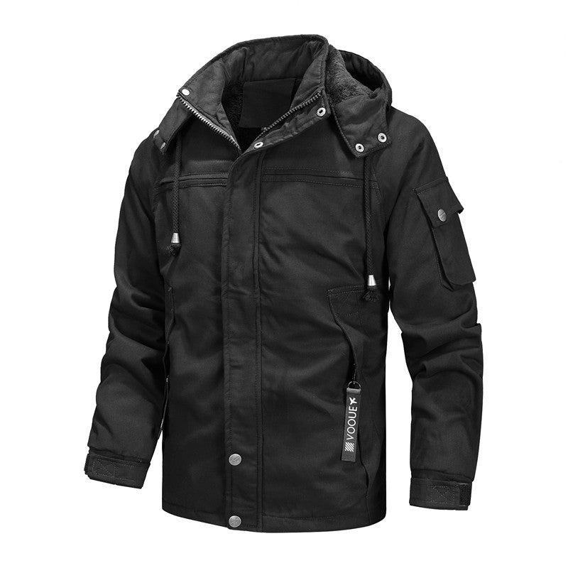 Herren vielseitige Outdoor-Jacke mit gefütterter Kapuze EB