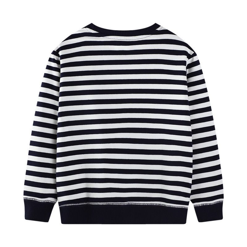 Jungen Sweatshirt mit kreativem Flugzeug-Design EB