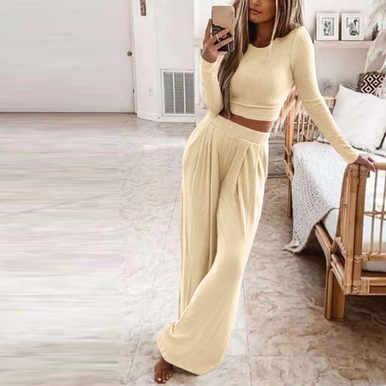 Damen elegante Freizeitanzug mit langen Ärmeln und weitem Schnitt EB