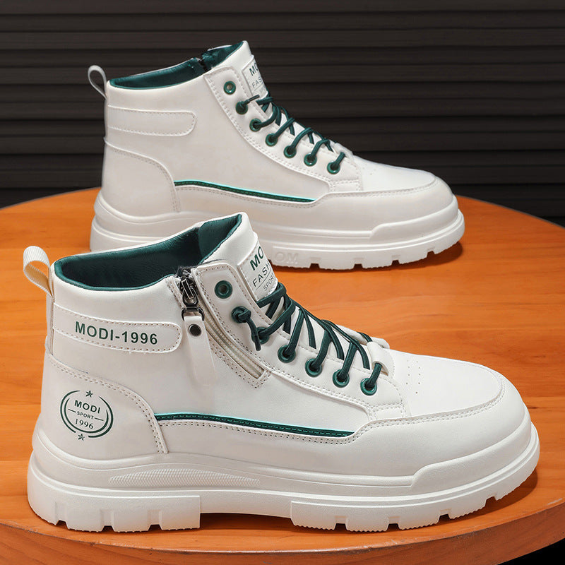 Damen modische High-Top Boots mit praktischer Reißverschlussöffnung und strapazierfähigem Obermaterial EB