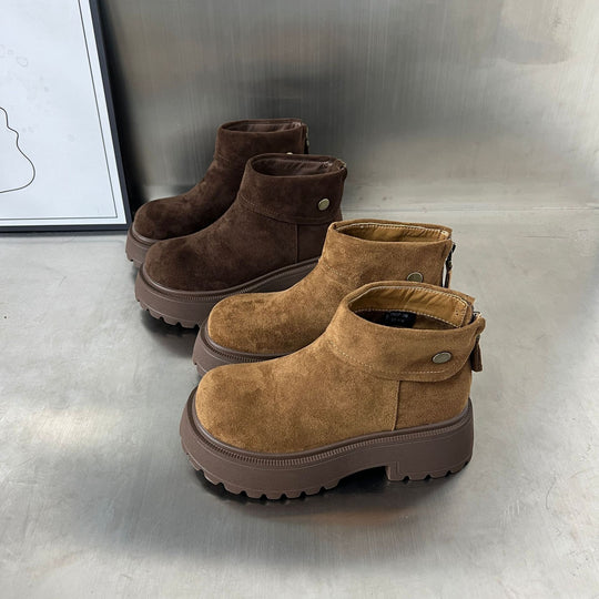 Damen Stiefeletten mit rutschfester Sohle und weichem Wildlederoberteil EB